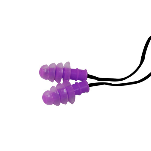 Silicone String Earplugs Purple/Black