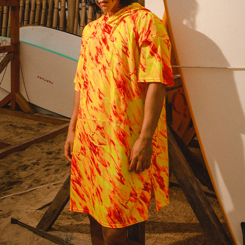 [SAW-PC03] Beach Poncho Sunrise