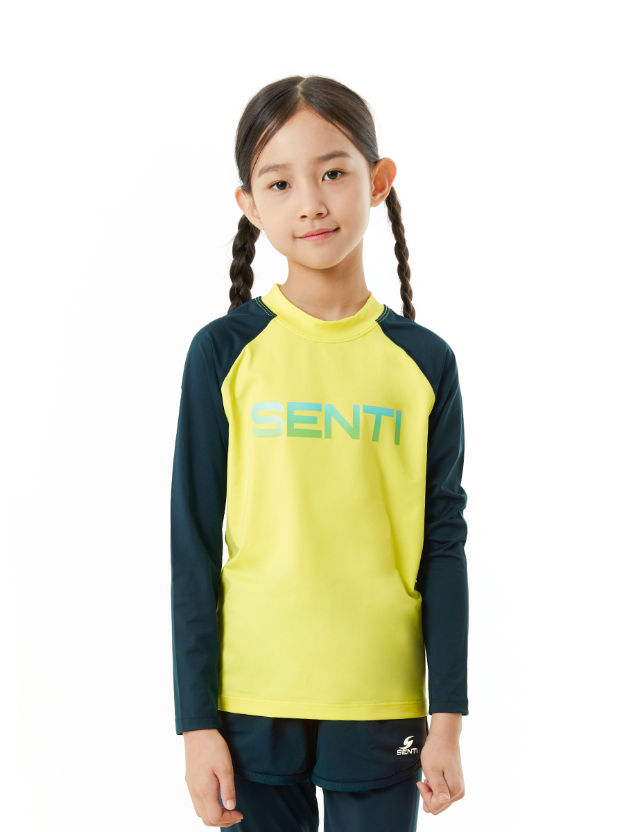 [SAR-KR03] Children Rash Guard YL/NV