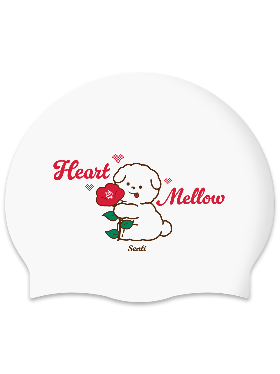 [SC-2513] Heartmellow WH Silicone Swimming Cap