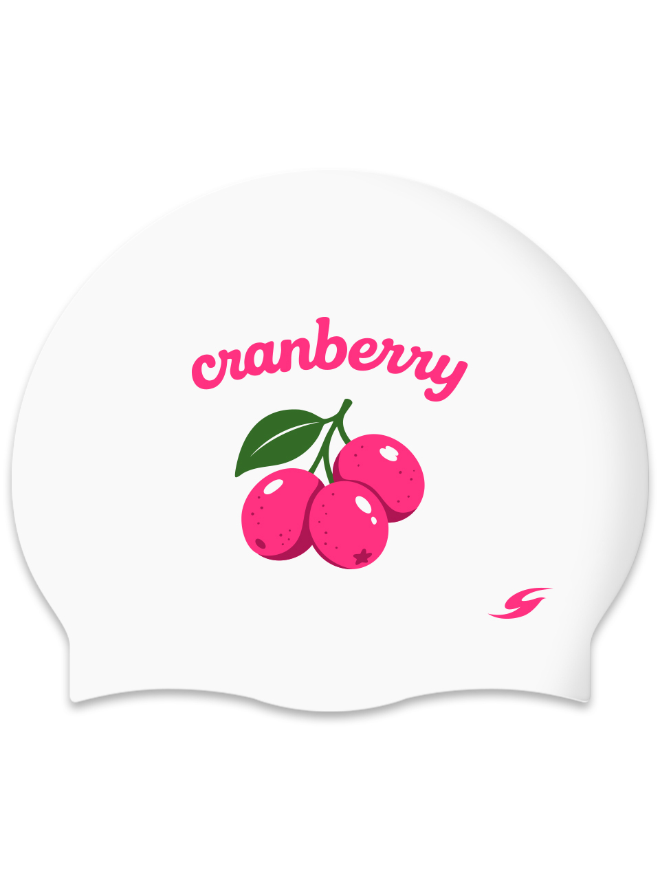 [SC-2524] Sweet Cranberry WH Silicone Swimming Cap