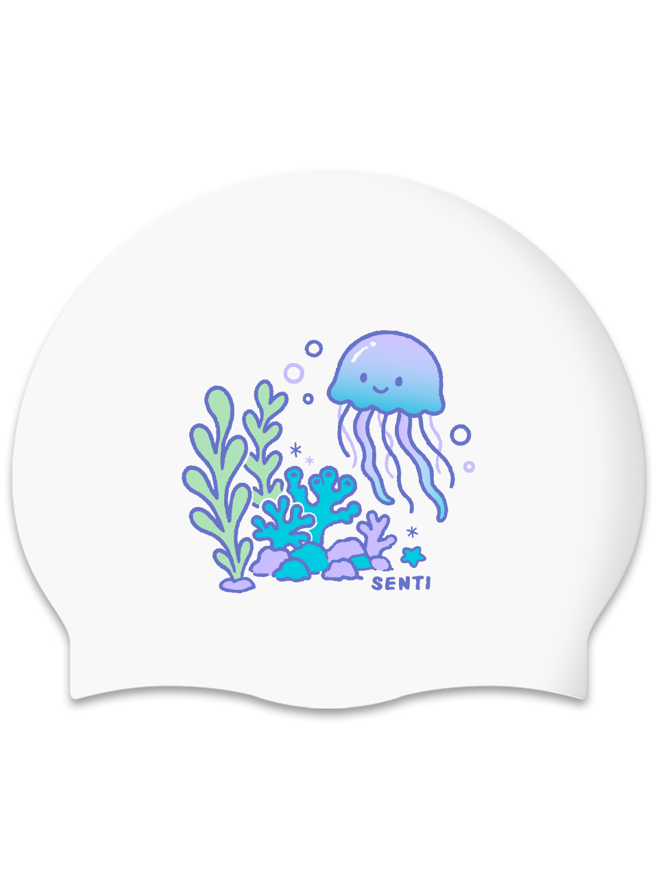 [SC-2528] Jellyfish PL Silicone Swimming Cap