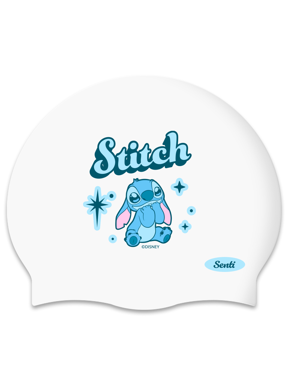 [Disney] Bling Stitch Silicone Swimming Cap