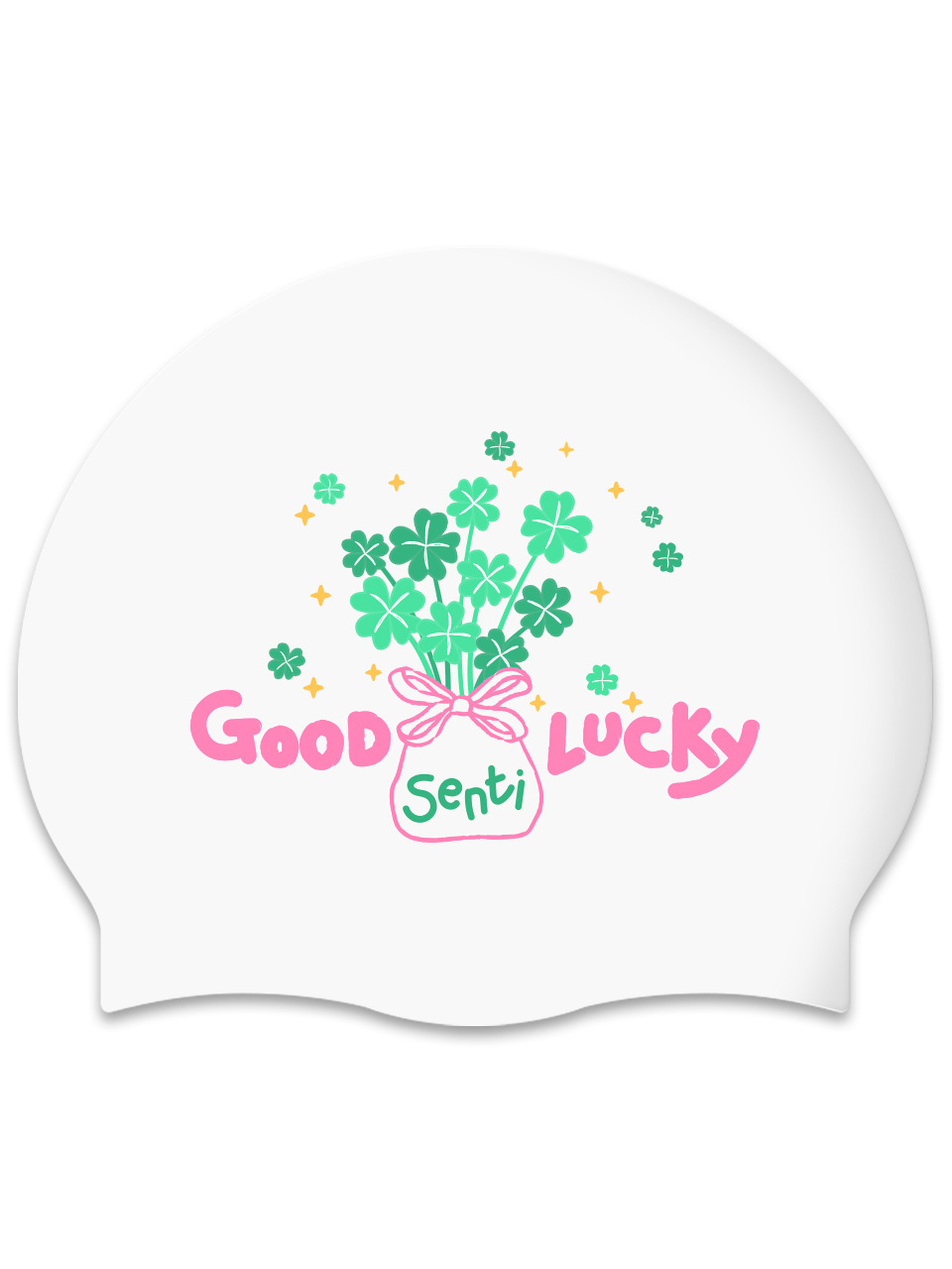 [SC-2540] Goodluck Senti WH Silicone Swimming Cap