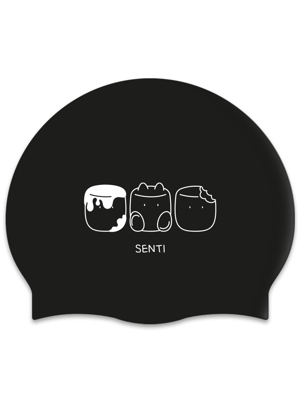 [SC-2543] Mellows BK Silicone Swimming Cap