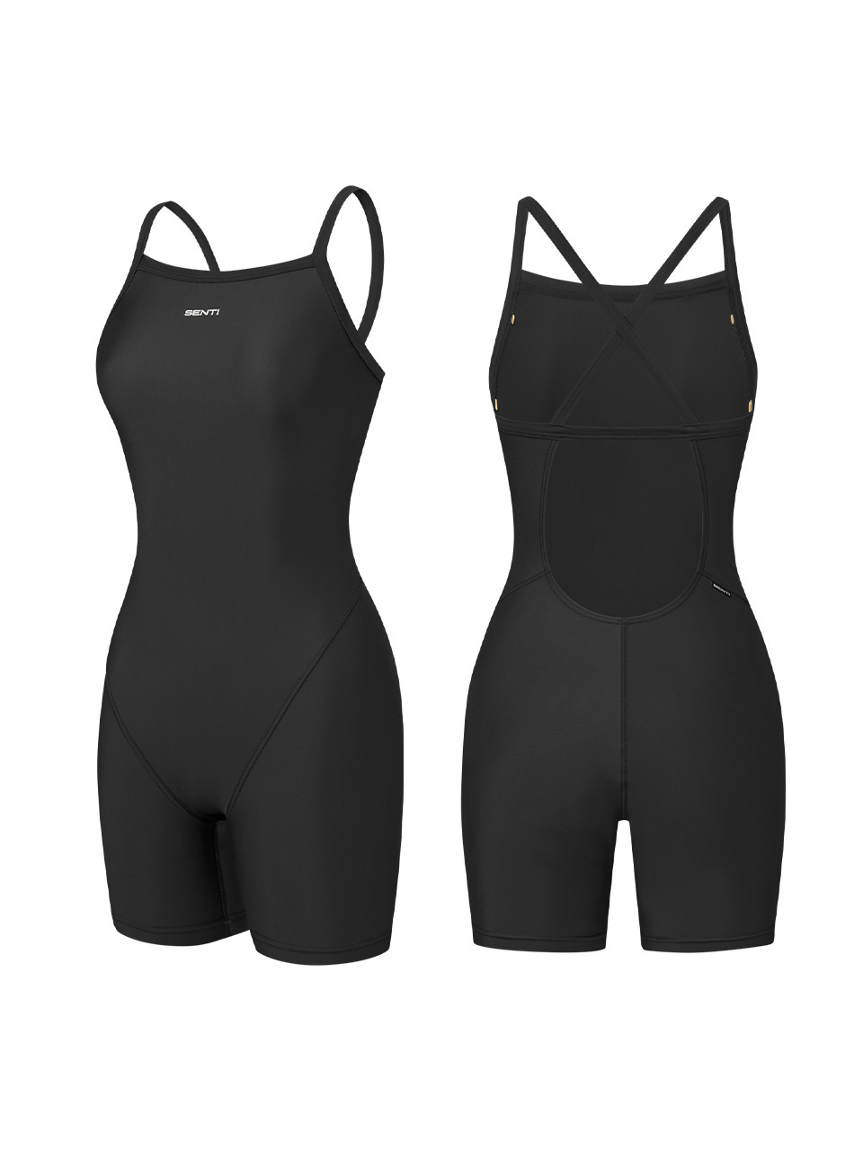 [WSAT-8101] Essential BK/BK Women's Semi-Athlete 3/10 Length