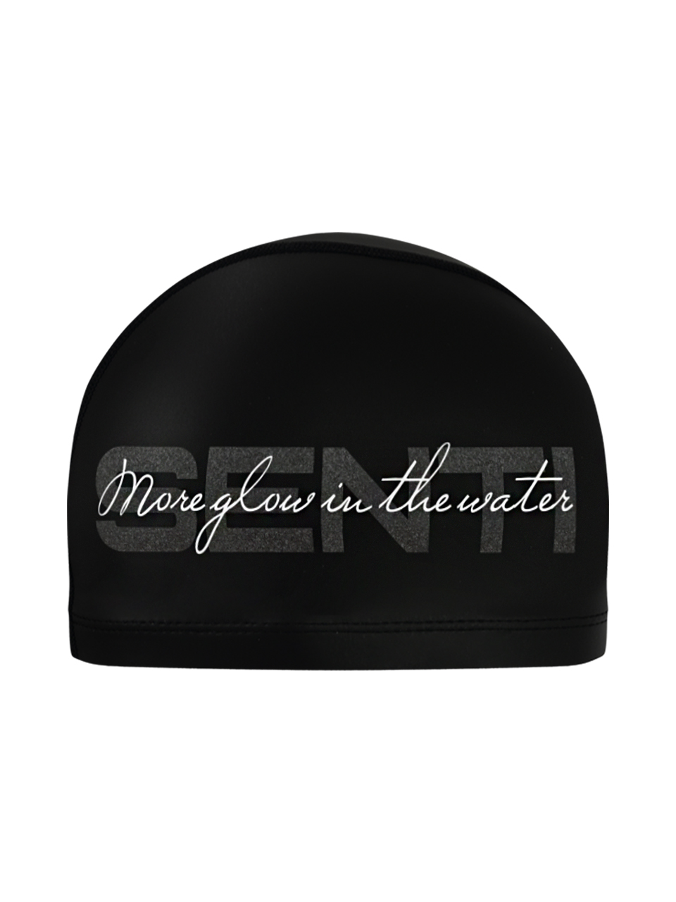 [SC-1004] More Glow BK Silicone Coating Swimming Cap