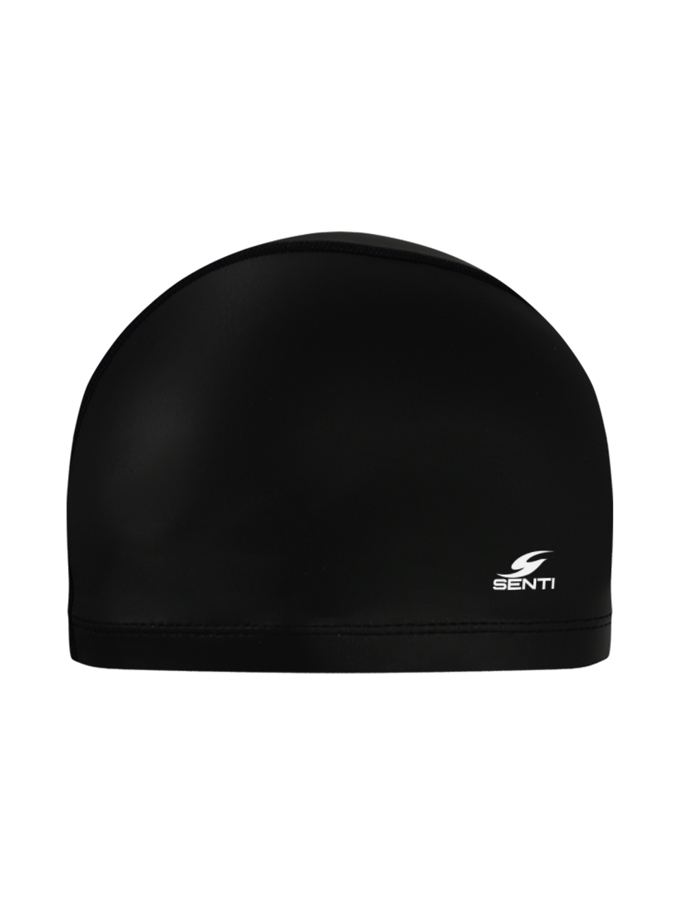[SC-1101] Solid BK Silicone Coated Swimming Cap