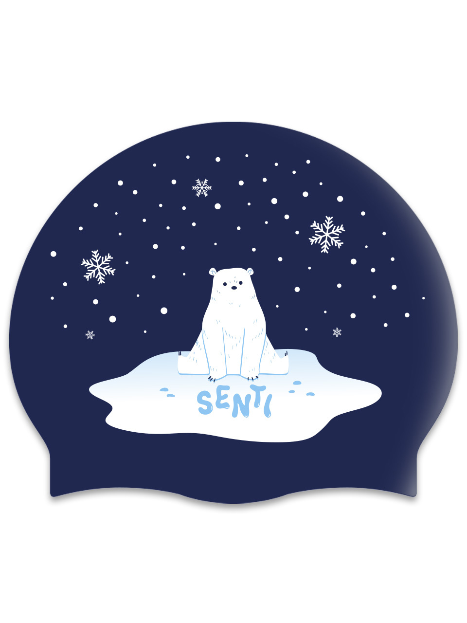 [SC-2549] Polar Bear NV Silicone Swimming Cap