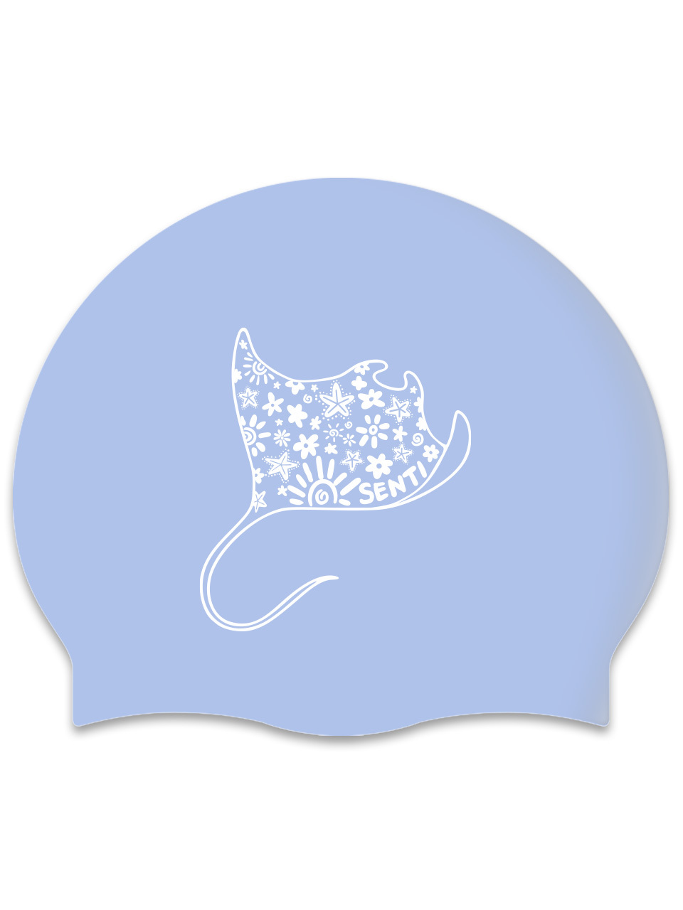 [SC-2554] Manta Blue SK Silicone Swimming Cap