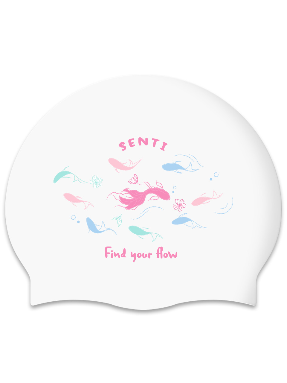 [SC-2555] Flowfish WH Silicone Swimming Cap