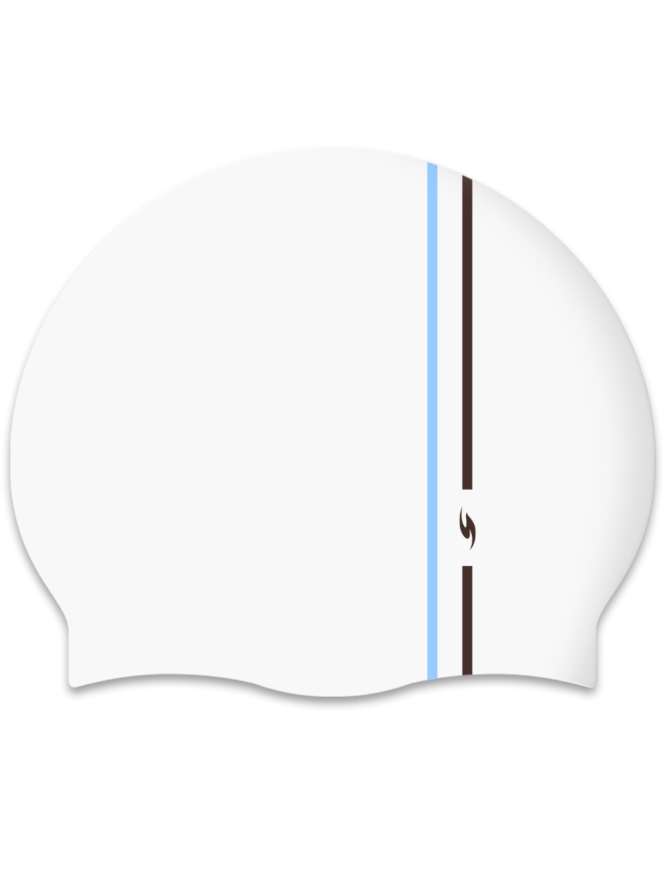 [SC-2619] Double Line WH Silicone Swimming Cap