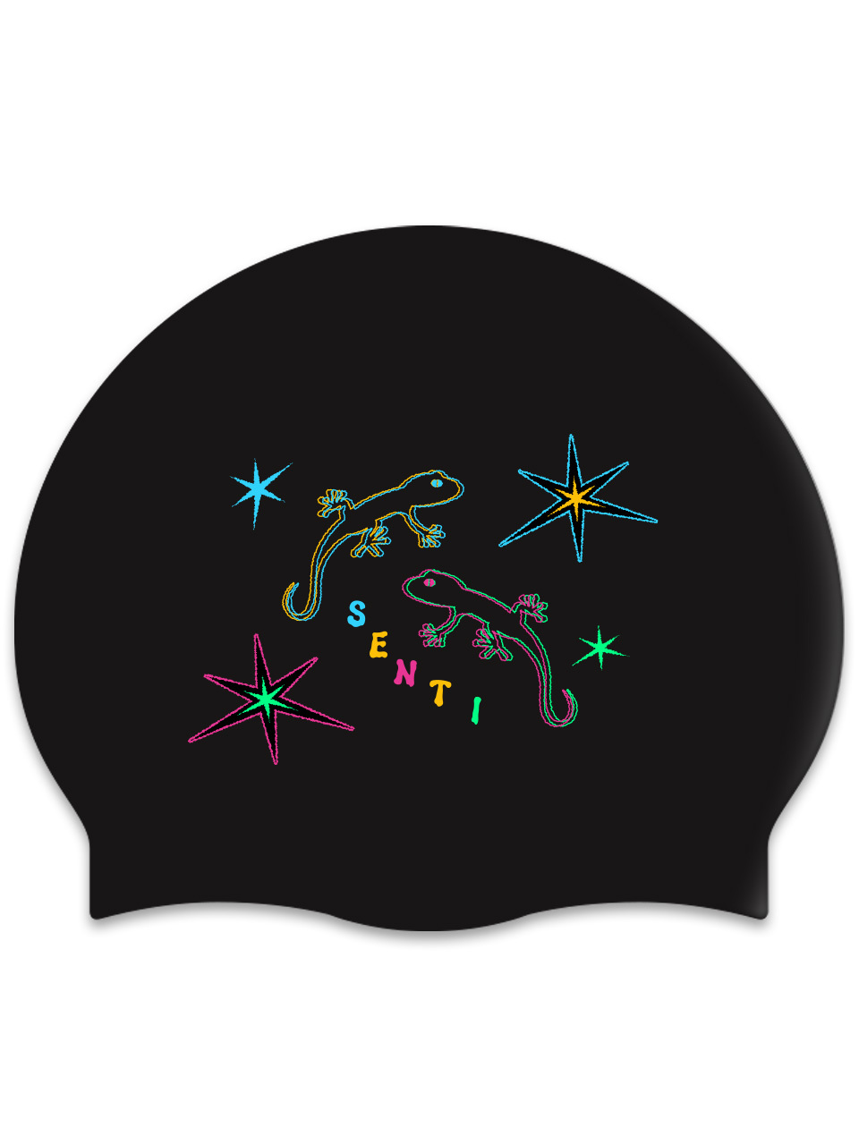 [SC-2621] Lizard BK Silicone Swimming Cap