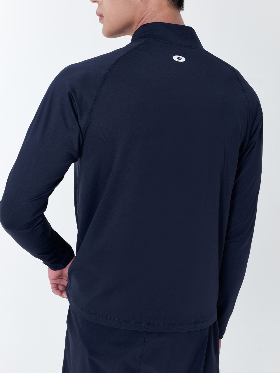 [SAR-ARM22-NV] Men's Classic Relaxed Fit Zip-up Rash Guard NV
