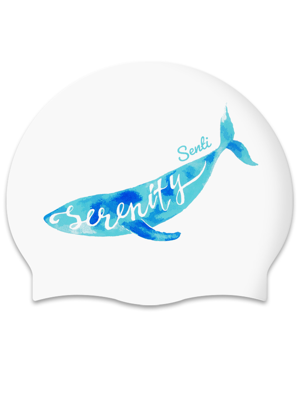 [SC-2637] Serenity WH Silicone Swimming Cap