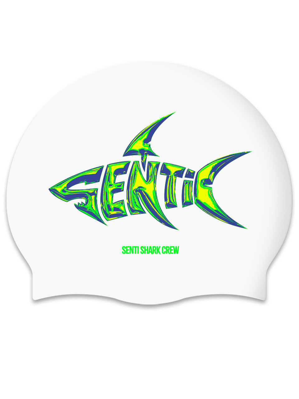 [SC-2638] Shark Crew WH Silicone Swimming Cap