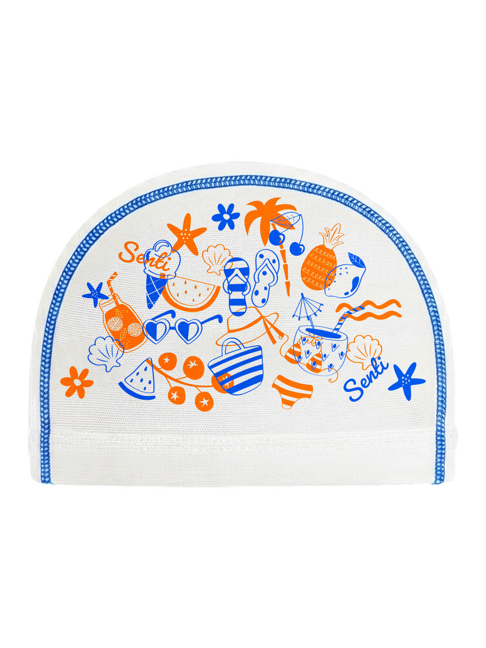 [SC-M613] Summer Vacation WH Mesh Swimming Cap