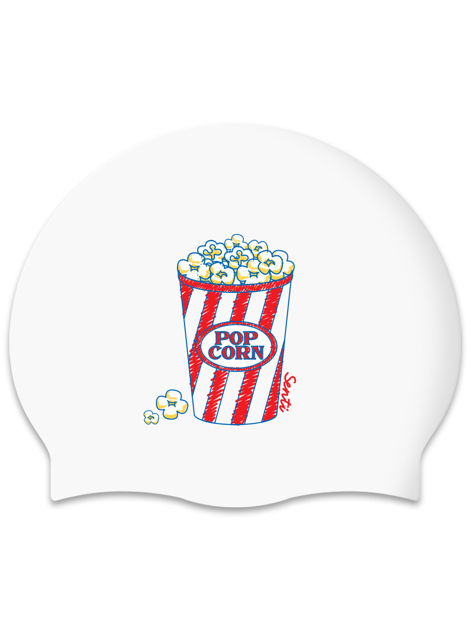 [SC-2646] Sentipopcorn WH Silicone Swimming Cap