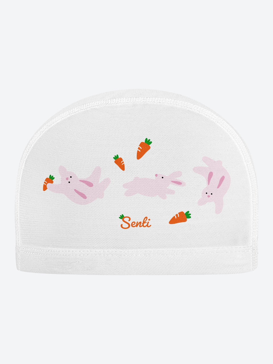 [SC-M620] Rabbit & Carat WH Mesh Swimming Cap