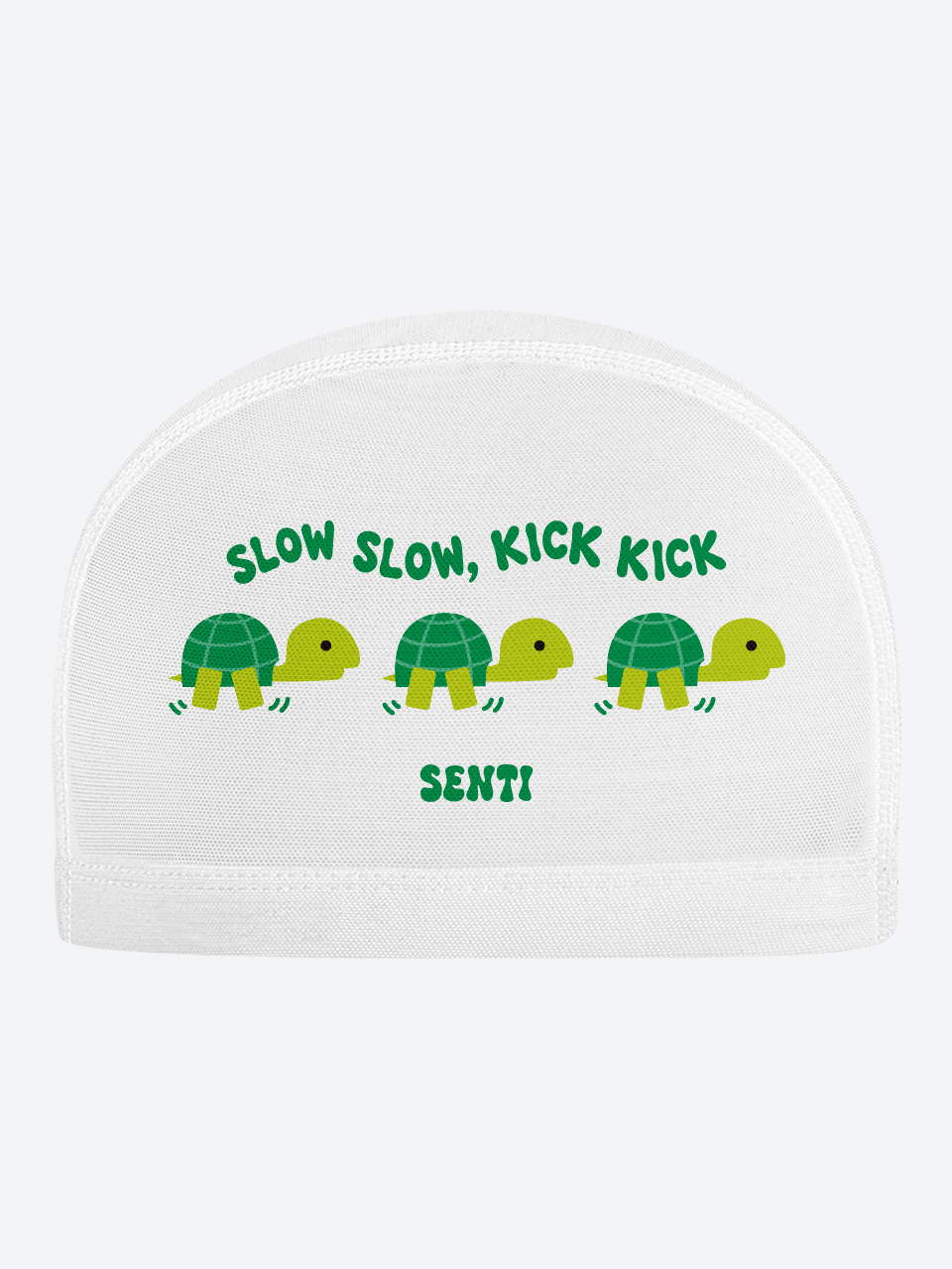 [SC-M621] Slow Turtle WH Mesh Swimming Cap