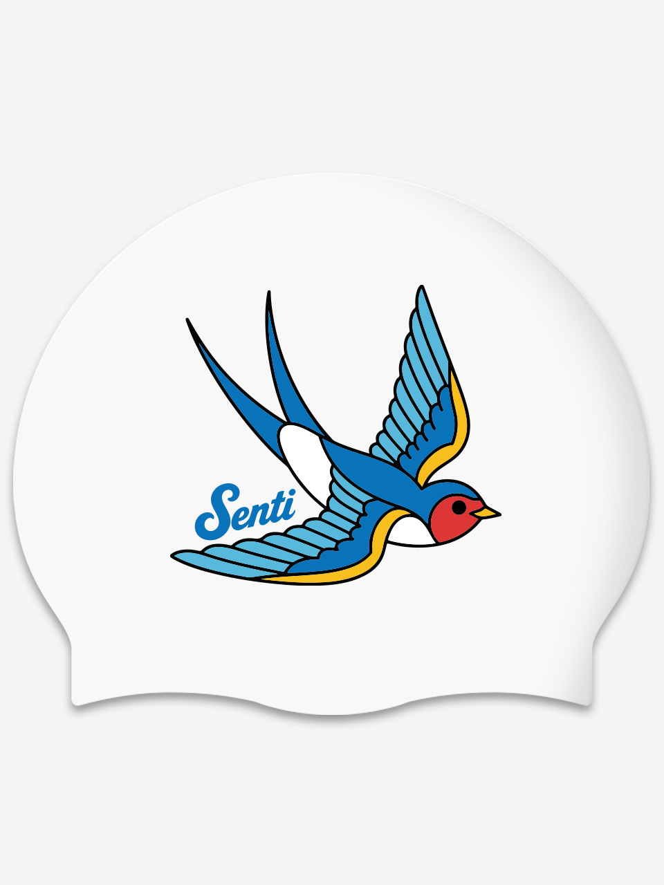 [SC-2660] Lucky Wings WH Silicone Swimming Cap